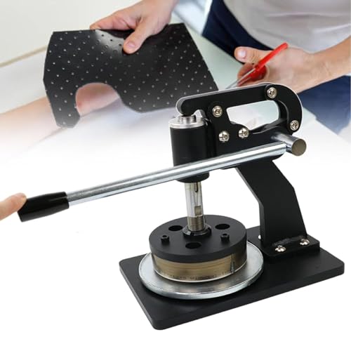 Runder Stoffschneider, Stoffprobenschneider, Handpresse, Probenwerkzeug, Schneidebereich 100 Quadratmeter, Schnittstärke 0–10 mm, für Textilien Runder Stoffschneider, Stoffprobenschneider, Handpresse, Probenwerkzeug, Schneidebereich 100 Quadratmeter, Schnittstärke 0–10 mm, für Textilien von Generisch