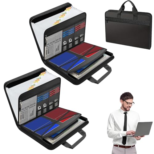 Rushclick File Folder, Fireproof Folder - Large Capacity A4 Fireproof and Water-Resistant File with Handle, Fits A4/Letter Size Papers for Home, Office, School, And Travel Use(2pcs) von Generisch