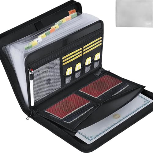 Rushclick Fireproof & Waterproof Expanding File Folder - Large Capacity A4 Document Organizer with Handle & Colored Tabs von Generisch