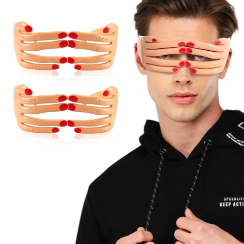 SAIIURV 2 Stück Neuheit Finger geformte Brille für Frauen Männer, Party Requisiten Brille, Lustige Sonnenbrille für Erwachsene, Neuheit Brille für Maskerade Halloween Party (2PCS) von SAIIURV