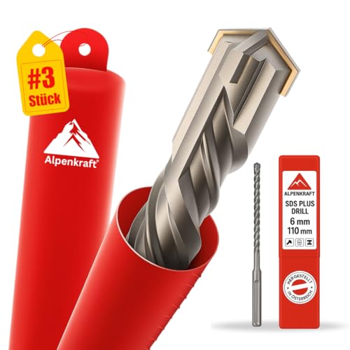 SDS Plus Bohrer Set: Betonbohrer Kreuzschneide | Größen Ø 6, 8, 10 mm | Länge 110–260 mm | Hartmetall-Spitze für Beton, Stein & Mauerwerk SDS Plus Bohrer Set: Betonbohrer Kreuzschneide | Größen Ø 6, 8, 10 mm | Länge 110–260 mm | Hartmetall-Spitze für Beton, Stein & Mauerwerk von Generisch