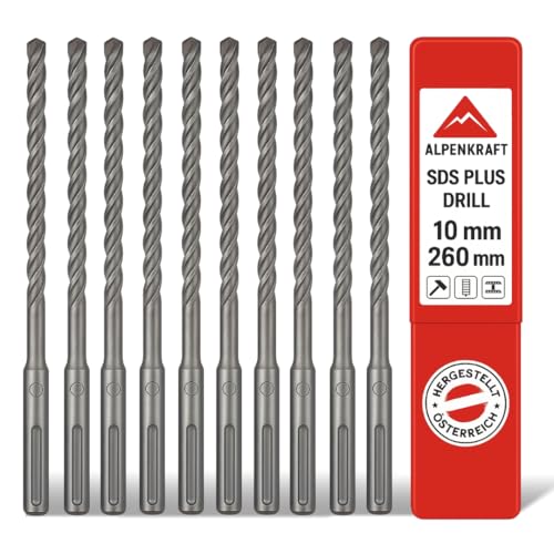 SDS Plus Bohrer Set: Betonbohrer Kreuzschneide | Größen Ø 6, 8, 10 mm | Länge 110–260 mm | Hartmetall-Spitze für Beton, Stein & Mauerwerk SDS Plus Bohrer Set: Betonbohrer Kreuzschneide | Größen Ø 6, 8, 10 mm | Länge 110–260 mm | Hartmetall-Spitze für Beton, Stein & Mauerwerk von Generisch
