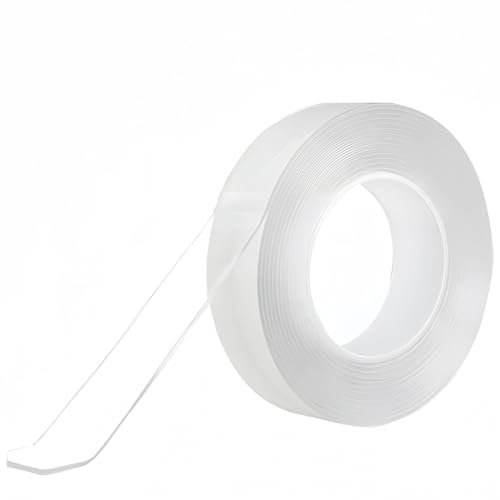 SHUNCHG 3 Meter Doppelseitiges Klebeband Extra Stark (2mm dick, 20mm breit) Transparentes Abwaschbares Doppelklebeband Nano Beidseitiges für Teppich, Foto, Küche, Zuhause, Outdoor von SHUNCHG