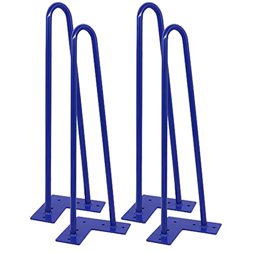 STK Haarnadelbeine, 2 Tischbeine für Möbel, 50 cm, blaue Metall-Haarnadelfüße für Holzmöbel, Schreibtisch, Couchtisch, moderne Möbelbeine, 4 Stück STK Haarnadelbeine, 2 Tischbeine für Möbel, 50 cm, blaue Metall-Haarnadelfüße für Holzmöbel, Schreibtisch, Couchtisch, moderne Möbelbeine, 4 Stück von Generisch