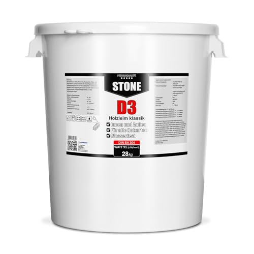 STONE D3 Holzleim klassik, 28 kg, für innen und außen, wasserfest, DIN EN 204 von Generisch