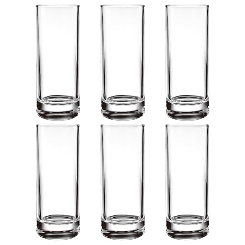 Saft -Trinkgläser - 90 ml Becher -Wasserglas | 6x klare wiederverwendbare bruchsichere Getränkewaren Becher Spülmaschinen sicher, Becher Wassergläser für Wasser Eiskaffee Bier Ei Weinwhschkey von Generisch