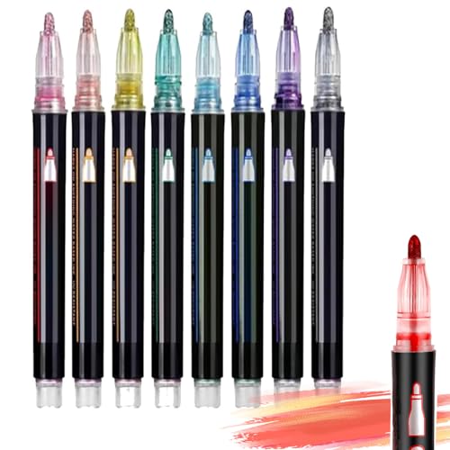 Sakesfor/Neattidyly Magische Stifte, Marker Pen for Highlight，Metallic Outline Markers, Double Line Outline Markers Pens, Teen Girl Gifts Trendy Stuff for Drawing and Scribbling (8pcs) von Generisch