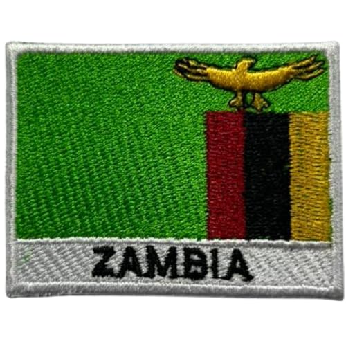 Sambia bestickte Flagge mit Namen Patch Aufbügeln/Aufnähen Abzeichen Nationalsymbol Militär Patch für Kleidung Rucksäcke Kappen Sambia bestickte Flagge mit Namen Patch Aufbügeln/Aufnähen Abzeichen Nationalsymbol Militär Patch für Kleidung Rucksäcke Kappen von Generisch