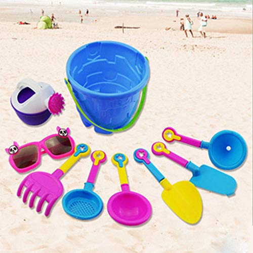 ﻿Sandspielzeug Set Bewässerung am Strand Sandschaufeln Strapazierfähig Sandkastenspielzeug Strandspielzeug mit Falteimer Wasserspielzeug mit Sandschaufel Eimer Sandformen (Multicolor, One Size) von Generisch