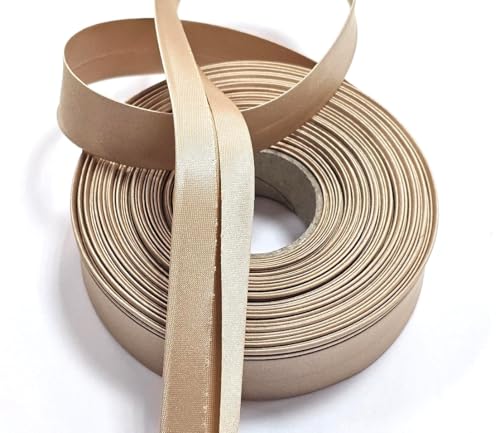 Satin- Schrägband vorgefalzt 40/20mm beigè 10m Satin- Schrägband vorgefalzt 40/20mm beigè 10m von Generisch