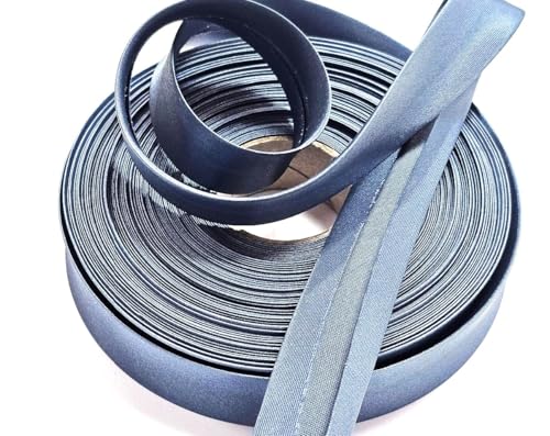 Satin- Schrägband vorgefalzt 40/20mm grau-blau 10m Satin- Schrägband vorgefalzt 40/20mm grau-blau 10m von Generisch