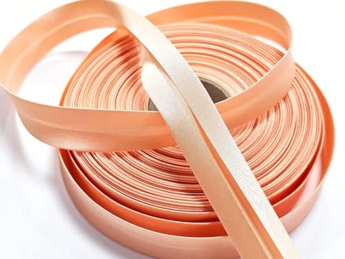Satin- Schrägband vorgefalzt 40/20mm lachs 10m von Generisch