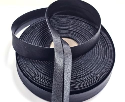 Satin- Schrägband vorgefalzt 40/20mm schwarz 10m Satin- Schrägband vorgefalzt 40/20mm schwarz 10m von Generisch