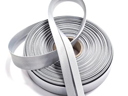 Satin- Schrägband vorgefalzt 40/20mm silbergrau 10m Satin- Schrägband vorgefalzt 40/20mm silbergrau 10m von Generisch