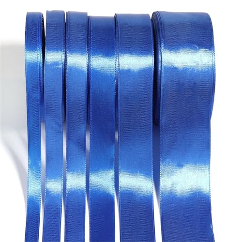 Satinband, 25 Yards Rolle for Verpacken von Geschenken, Basteln, Schleifenherstellung, Weihnachtsdekoration for Hochzeiten und Partys in mehreren Breiten(Royal Blue,25mm 25yards) von Generisch