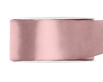 Satinband Rolle 25 m 38 mm breit Schleifenband, Dekoband Geschenkband Schleife Hochzeitsdeko Band, für Creative Idee. (hell altrosa 081b) von Generisch