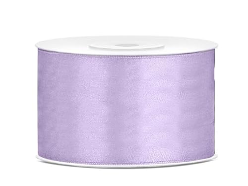 Satinband Rolle 25 m 50 mm breit Schleifenband Dekoband Geschenkband Schleife Hochzeitsdeko Band, für Creative Idee. (flieder 002) von Generisch