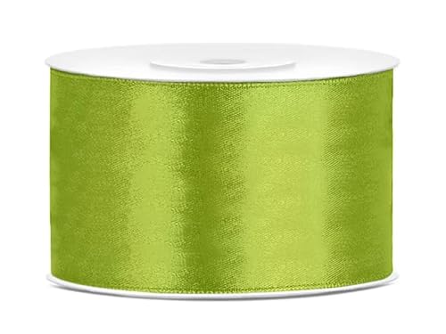Satinband Rolle 25 m apfelgrün 38 mm breit Schleifenband, Dekoband Geschenkband Schleife Hochzeitsdeko Band, für Creative Idee. Satinband Rolle 25 m apfelgrün 38 mm breit Schleifenband, Dekoband Geschenkband Schleife Hochzeitsdeko Band, für Creative Idee. von Generisch