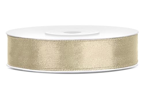 Satinband Rolle 25 m beige 12 mm breit Schleifenband beige Dekoband Geschenkband Schleife Hochzeitsdeko Band, für Creative Idee. Satinband Rolle 25 m beige 12 mm breit Schleifenband beige Dekoband Geschenkband Schleife Hochzeitsdeko Band, für Creative Idee. von Generisch