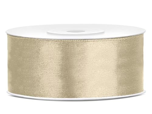 Satinband Rolle 25 m beige 25 mm breit Schleifenband beige Dekoband Geschenkband Schleife Hochzeitsdeko Band, für Creative Idee. Satinband Rolle 25 m beige 25 mm breit Schleifenband beige Dekoband Geschenkband Schleife Hochzeitsdeko Band, für Creative Idee. von Generisch