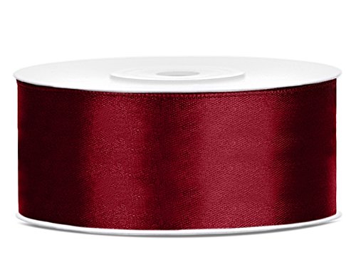 Satinband Rolle 25 m bordeaux 25 mm breit Schleifenband bordeaux Dekoband Geschenkband Schleife Hochzeitsdeko Band, für Creative Idee. Satinband Rolle 25 m bordeaux 25 mm breit Schleifenband bordeaux Dekoband Geschenkband Schleife Hochzeitsdeko Band, für Creative Idee. von Generisch