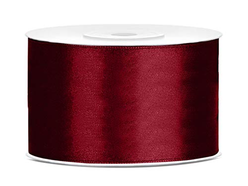 Satinband Rolle 25 m bordeaux 50 mm breit Schleifenband bordeaux Dekoband Geschenkband Schleife Hochzeitsdeko Band, für Creative Idee. Satinband Rolle 25 m bordeaux 50 mm breit Schleifenband bordeaux Dekoband Geschenkband Schleife Hochzeitsdeko Band, für Creative Idee. von Generisch