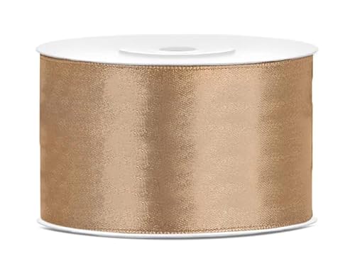 Satinband Rolle 25 m cappuccino 38 mm breit Schleifenband, Dekoband Geschenkband Schleife Hochzeitsdeko Band, für Creative Idee. Satinband Rolle 25 m cappuccino 38 mm breit Schleifenband, Dekoband Geschenkband Schleife Hochzeitsdeko Band, für Creative Idee. von Generisch
