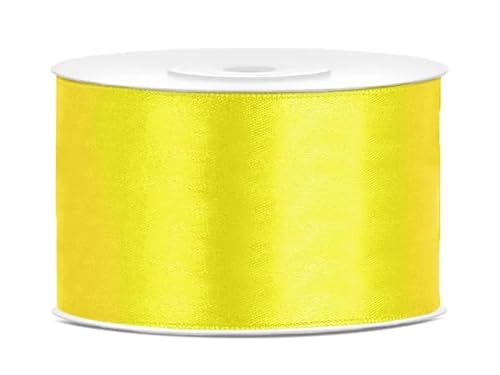 Satinband Rolle 25 m gelb 38 mm breit Schleifenband, Dekoband Geschenkband Schleife Hochzeitsdeko Band, für Creative Idee. Satinband Rolle 25 m gelb 38 mm breit Schleifenband, Dekoband Geschenkband Schleife Hochzeitsdeko Band, für Creative Idee. von Generisch