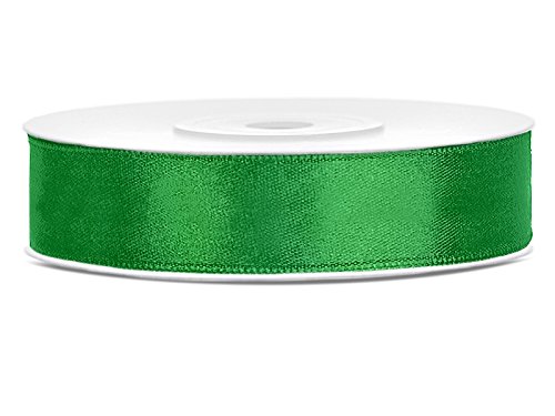 Satinband Rolle 25 m grün 12 mm breit Schleifenband grün Dekoband Geschenkband Schleife Hochzeitsdeko Band, für Creative Idee. von Generisch