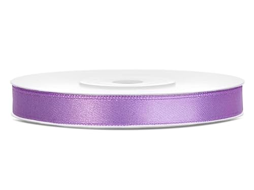 Satinband Rolle 25 m lila 6 mm breit Schleifenband lila Dekoband Geschenkband Schleife Hochzeitsdeko Band, für Creative Idee. von Generisch