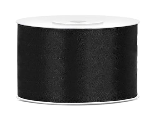Satinband Rolle 25 m schwarz 38 mm breit Schleifenband, Dekoband Geschenkband Schleife Hochzeitsdeko Band, für Creative Idee. Satinband Rolle 25 m schwarz 38 mm breit Schleifenband, Dekoband Geschenkband Schleife Hochzeitsdeko Band, für Creative Idee. von Generisch