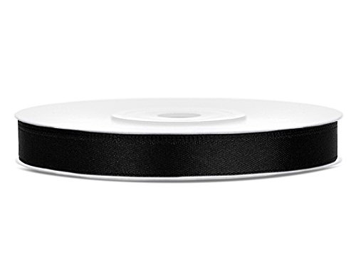 Satinband Rolle 25 m schwarz 6 mm breit Schleifenband schwarz Dekoband Geschenkband Schleife Hochzeitsdeko Band, für Creative Idee. Satinband Rolle 25 m schwarz 6 mm breit Schleifenband schwarz Dekoband Geschenkband Schleife Hochzeitsdeko Band, für Creative Idee. von Generisch