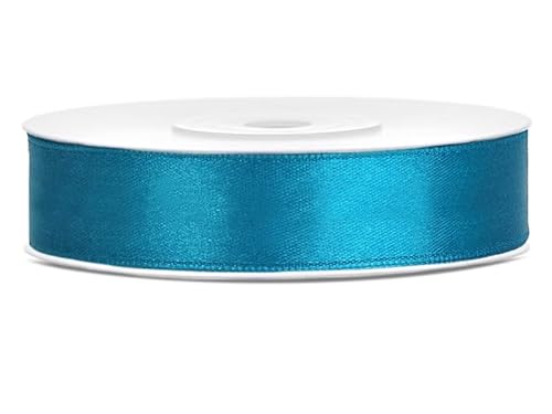 Satinband Rolle 25 m türkis 12 mm breit Schleifenband türkis Dekoband Geschenkband Schleife Hochzeitsdeko Band, für Creative Idee. Satinband Rolle 25 m türkis 12 mm breit Schleifenband türkis Dekoband Geschenkband Schleife Hochzeitsdeko Band, für Creative Idee. von Generisch