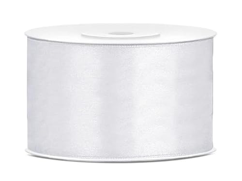 Satinband Rolle 25 m weiss 38 mm breit Schleifenband, Dekoband Geschenkband Schleife Hochzeitsdeko Band, für Creative Idee. Satinband Rolle 25 m weiss 38 mm breit Schleifenband, Dekoband Geschenkband Schleife Hochzeitsdeko Band, für Creative Idee. von Generisch