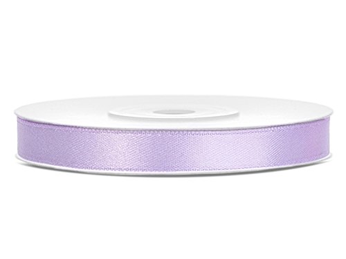 Satinband Rolle 25 m weiß 6 mm breit Schleifenband Farbwahl Dekoband Geschenkband Schleife Hochzeitsdeko Band, für Creative Idee. (lavendel 004 j) von Generisch