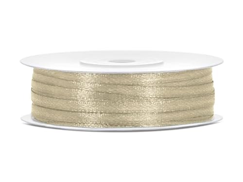 Satinband Rolle 50 m beige 3 mm breit Schleifenband beige Dekoband Geschenkband Schleife Hochzeitsdeko Band, für Creative Idee. Satinband Rolle 50 m beige 3 mm breit Schleifenband beige Dekoband Geschenkband Schleife Hochzeitsdeko Band, für Creative Idee. von Generisch