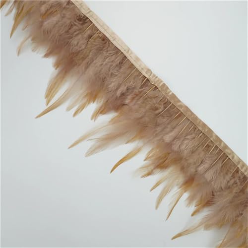 Sattel Fasanenfeder-Bordüre, Fransen für Kleidung, Dekoration, Hahnfedern, Umhang, Zubehör, DIY, Handwerk, Khaki, 10 Meter Sattel Fasanenfeder-Bordüre, Fransen für Kleidung, Dekoration, Hahnfedern, Umhang, Zubehör, DIY, Handwerk, Khaki, 10 Meter von Generisch