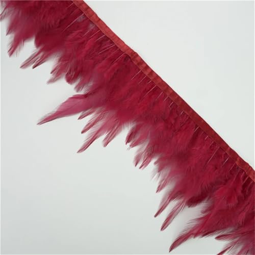 Sattel Fasanenfeder-Bordüre, Fransen für Kleidung, Dekoration, Hahnfedern, Umhang, Zubehör, DIY, Handwerk, Weinrot, 10 Meter Sattel Fasanenfeder-Bordüre, Fransen für Kleidung, Dekoration, Hahnfedern, Umhang, Zubehör, DIY, Handwerk, Weinrot, 10 Meter von Generisch