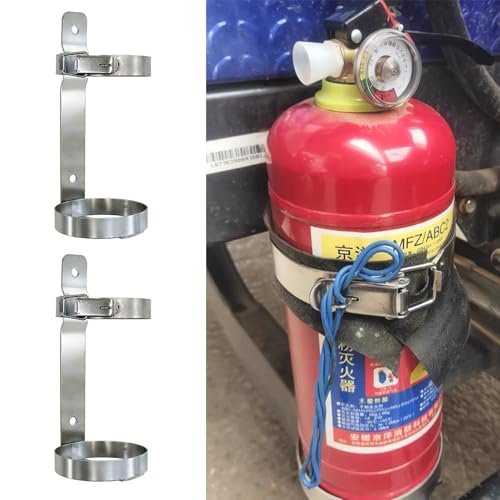 Sauerstofftankhalter, 2 Stück Sauerstoffzylinderständer, Metall-Sauerstoff-Acetylen-Flaschenhalter für Wand- oder Bodenmontage, Gas-Feuerlöscher-Halterung, feste Ablage (mittel) von Generisch