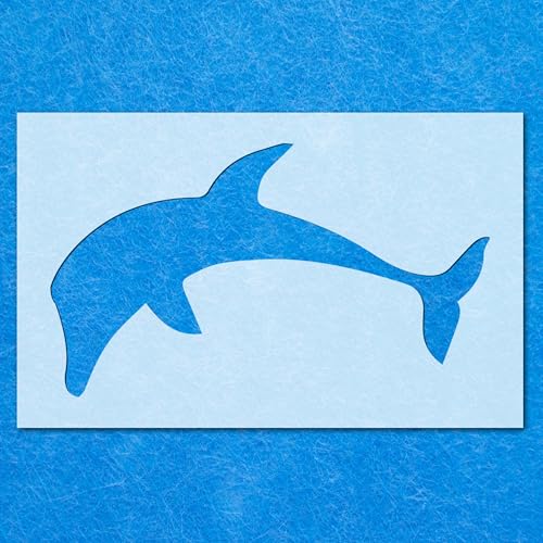 Schablone, Delfin, Meerestier, Säugetier, Mylar, Malerei, Wandkunst, Basteln, 1 Airbrush von Generisch
