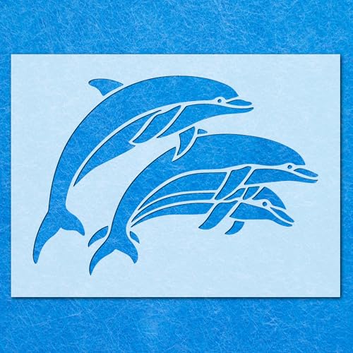 Schablone, Delfin, Meerestier, Säugetier, Mylar, Malerei, Wandkunst, Basteln, 5 Airbrush von Generisch