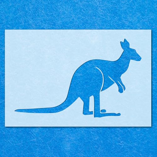 Schablone, Känguru, australisches Tier, Mylar, Malerei, Wandkunst, Basteln, 3 Airbrush von Generisch