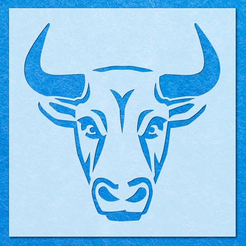 Schablone Bullengesicht, Mylar-Malerei, Wandkunst, 4 Bastelarbeiten, Airbrush von Generisch