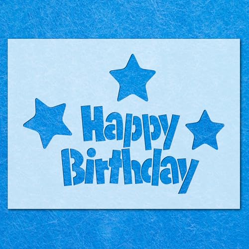 Schablone "Happy Birthday", Mylar-Malerei, Wandkunst, Basteln, Airbrush von Generisch