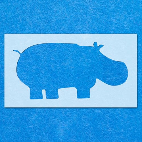 Schablone Nilpferd Nilpferd Wildtier Mylar Malerei Wandkunst Handwerk 3 Airbrush Schablone Nilpferd Nilpferd Wildtier Mylar Malerei Wandkunst Handwerk 3 Airbrush von Generisch