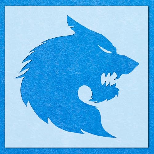 Schablone Wolfskopf, Malerei, Wandkunst, Mylar, Basteln, Airbrush von Generisch