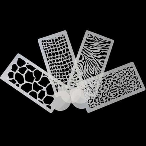 Schablone für Kuchen | Kuchenschablonen zum Dekorieren von Buttercreme -Kuchenrand-Form-Set Zebra, Leopard, Schlange, Krokodil, 4 Muster sind für die -Backdekoration von Kuchen vorgesehen Schablone für Kuchen | Kuchenschablonen zum Dekorieren von Buttercreme -Kuchenrand-Form-Set Zebra, Leopard, Schlange, Krokodil, 4 Muster sind für die -Backdekoration von Kuchen vorgesehen von Generisch