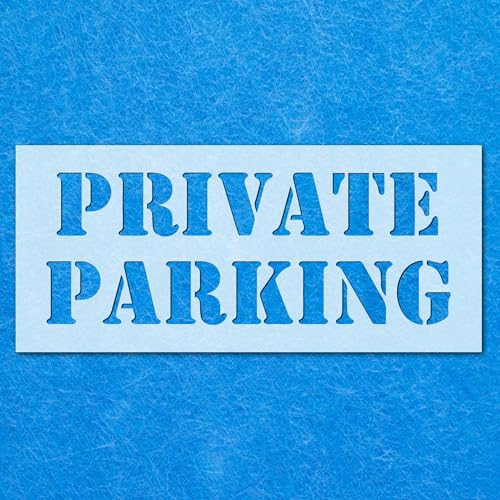 Schablone für Privatparkplatz, Auto, Straßenschild, Mylar, Malerei, Wandkunst, Handwerk, Airbrush von Generisch