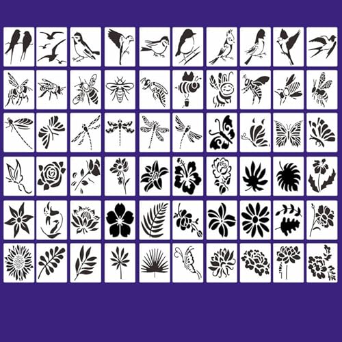 Schablonen für Blumen, Tiere, Bauernhof, zum Malen an Wänden, wiederverwendbar, DIY, Basteln, Pflanzenschablone, Kunststoff, Kunstzeichnungsvorlagen zum Malen auf Holz, Wand, Tür, Leinwand Schablonen für Blumen, Tiere, Bauernhof, zum Malen an Wänden, wiederverwendbar, DIY, Basteln, Pflanzenschablone, Kunststoff, Kunstzeichnungsvorlagen zum Malen auf Holz, Wand, Tür, Leinwand von Generisch