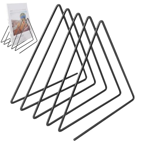 Schallplattenhalter für Alben, dreieckiger Metalldraht, Buch-Organizer, Vinyl-Schallplatten-Aufbewahrungshalter, Buchregal, Rechnungen und Post-Organizer, Dokumentenpapier-Aktenordner von Generisch